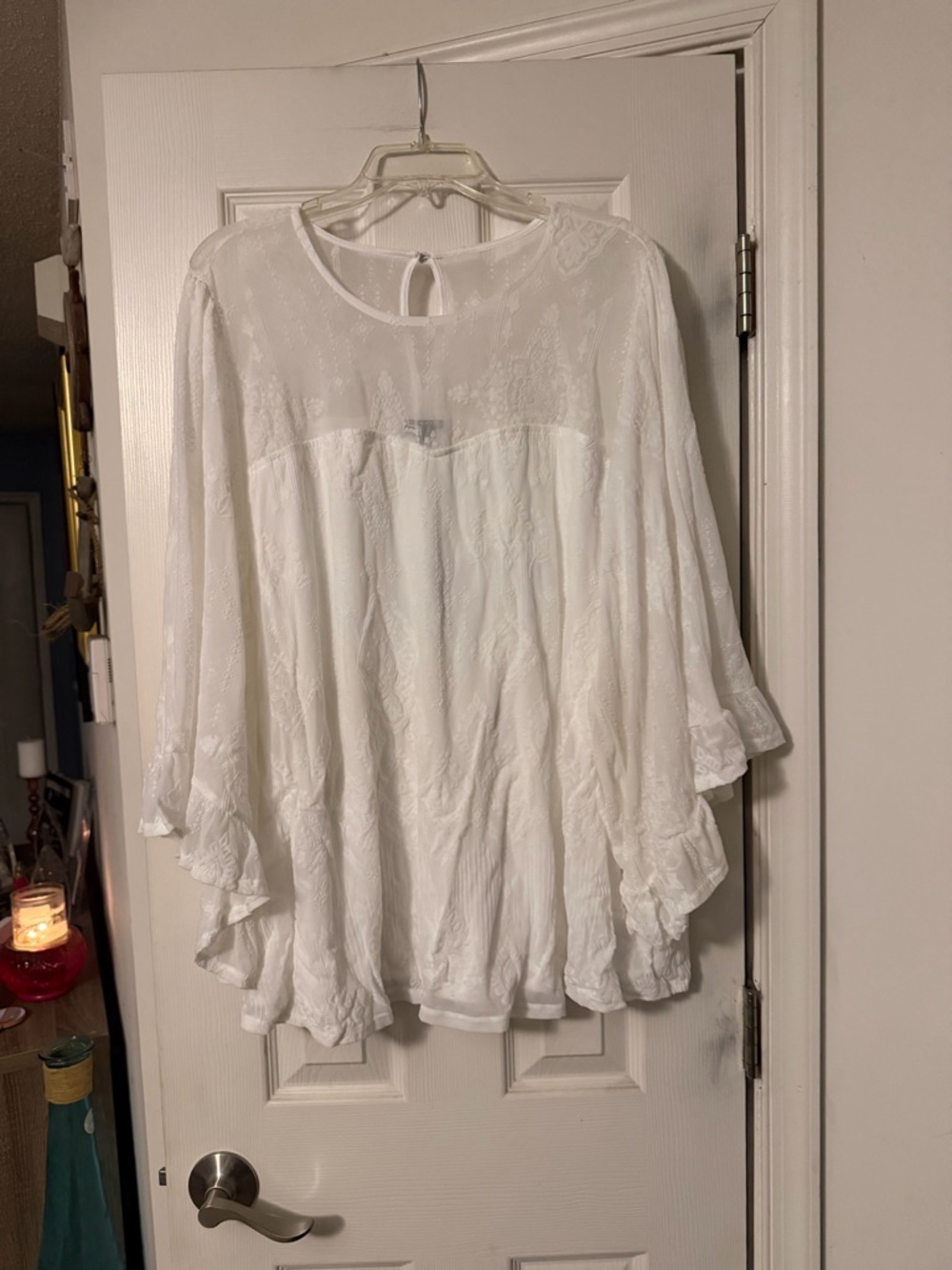 torrid White Lace Overlay Boho Tunic